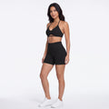 Women's Halter Bra & Shorts Training Set Black