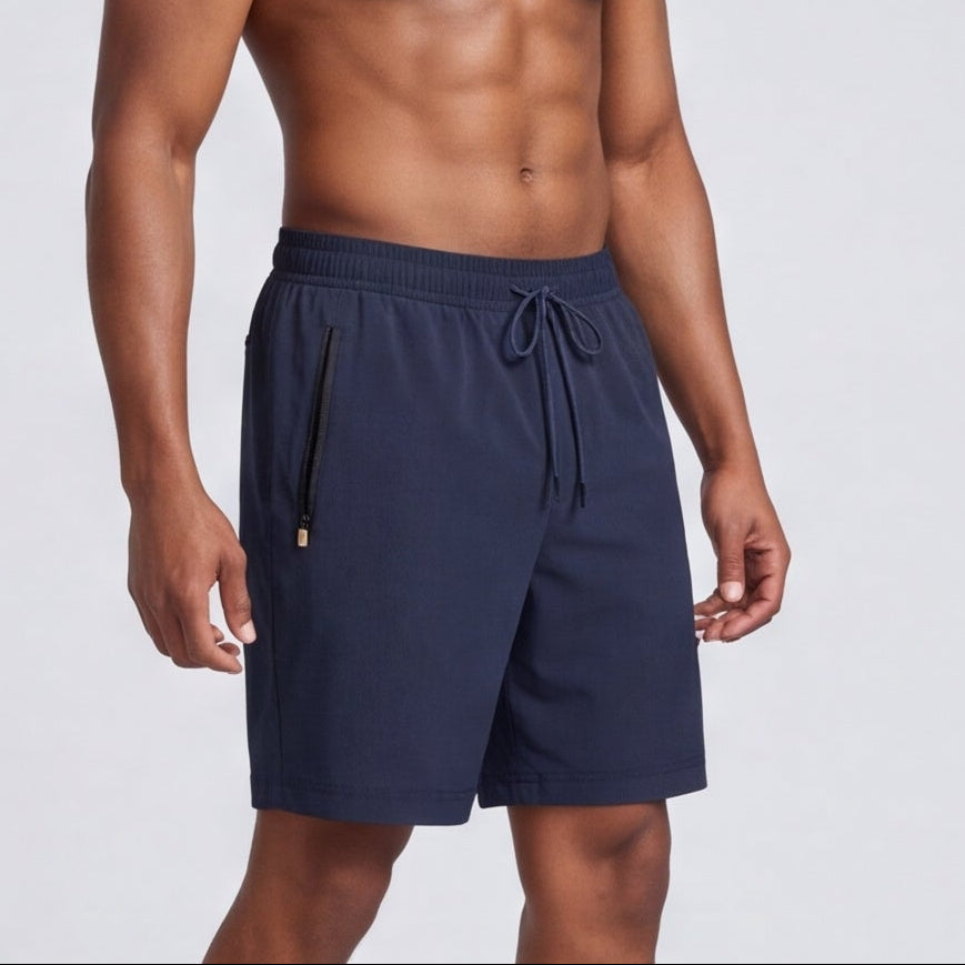 7" Zip Pocket Performance Shorts Navy