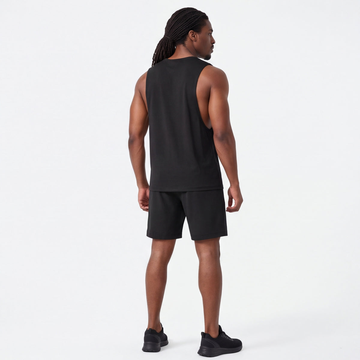 Muscle Cut Training Tank Wine Black