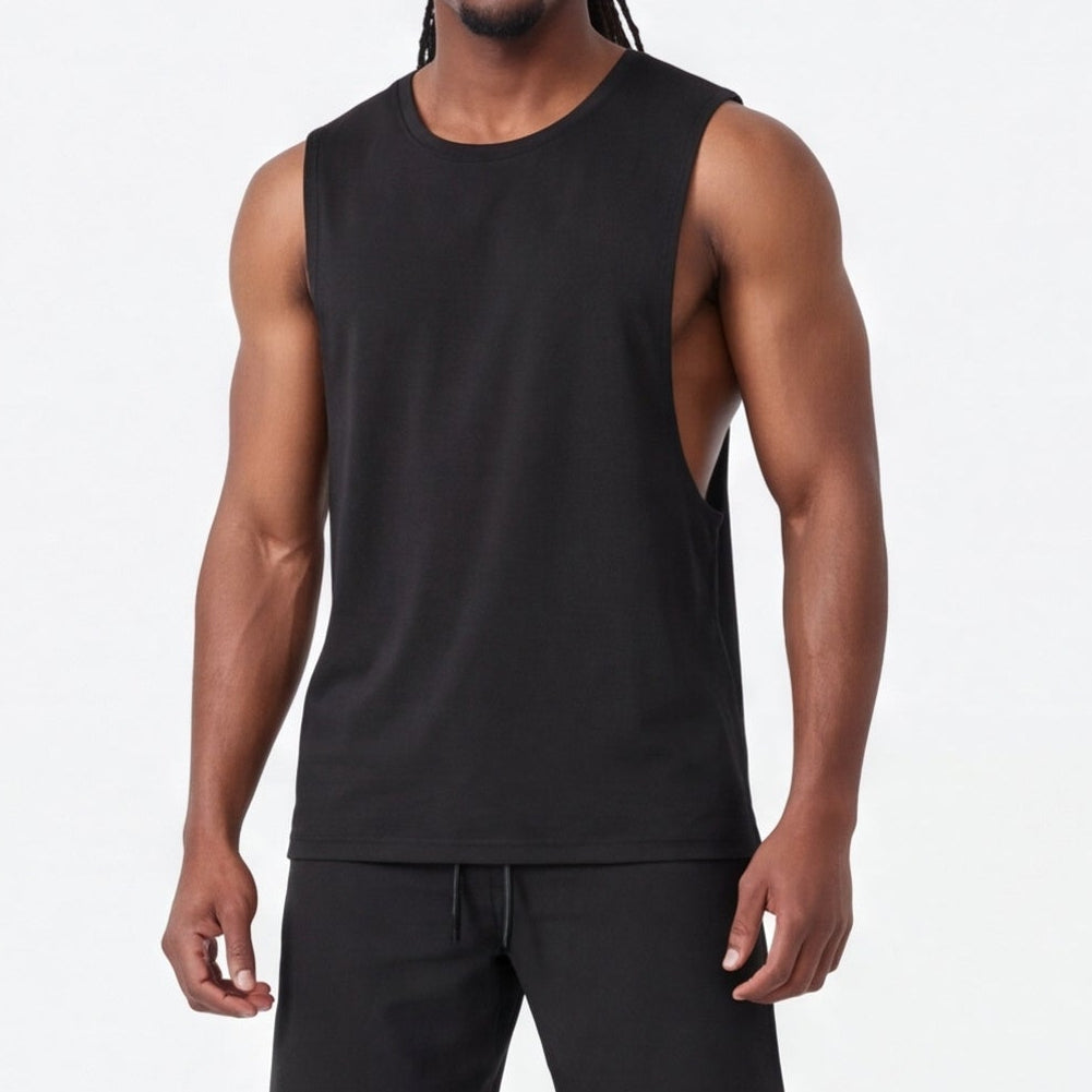 Muscle Cut Training Tank Wine Black