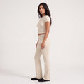 Women's Flare Leggings & Tee Lounge Set Desert Sand