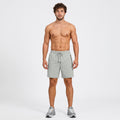 7" Zip Pocket Performance Shorts Light Grey