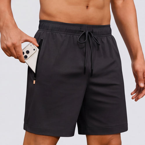 7" Zip Pocket Performance Shorts Black