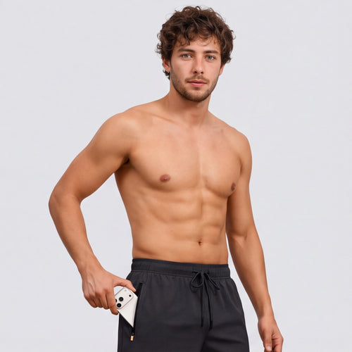 7" Zip Pocket Performance Shorts Black